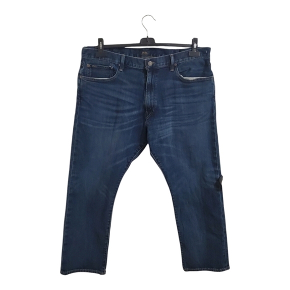 Polo Ralph Lauren Hampton Relaxed Straight Jeans Regular Rise Blue W40 L30 - Picture 1 of 7